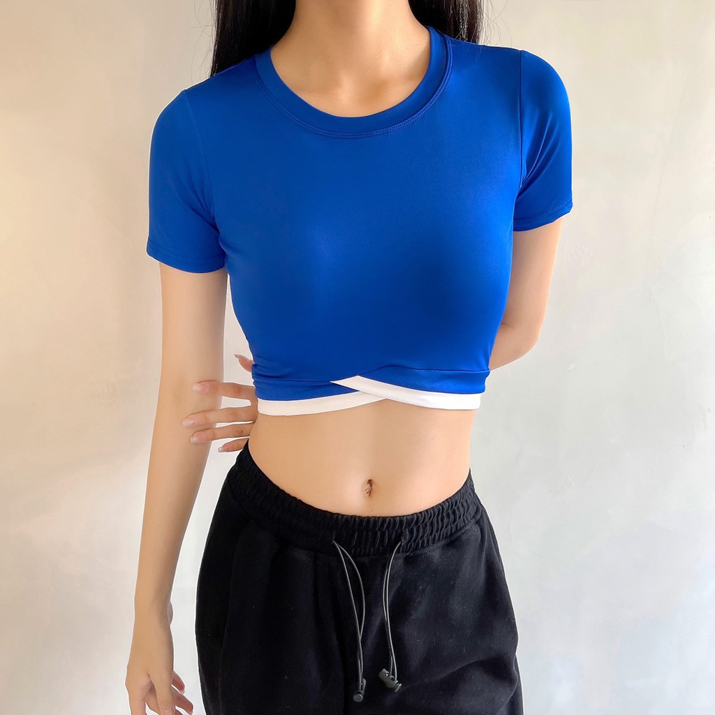 áo crop top thun lạnh 4 chiều