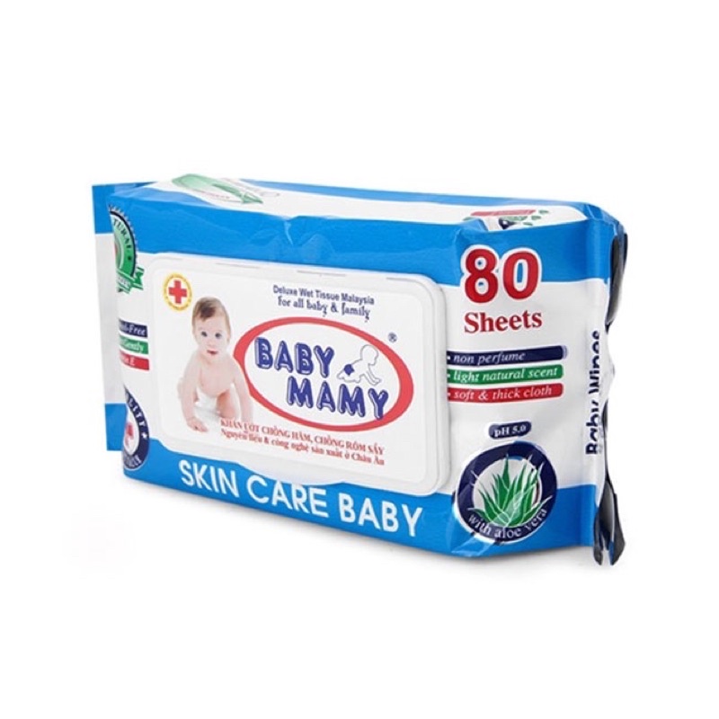 Khăn giấy ướt Baby Wipes 80GR và 125gr - Khăn ướt em bé an toàn