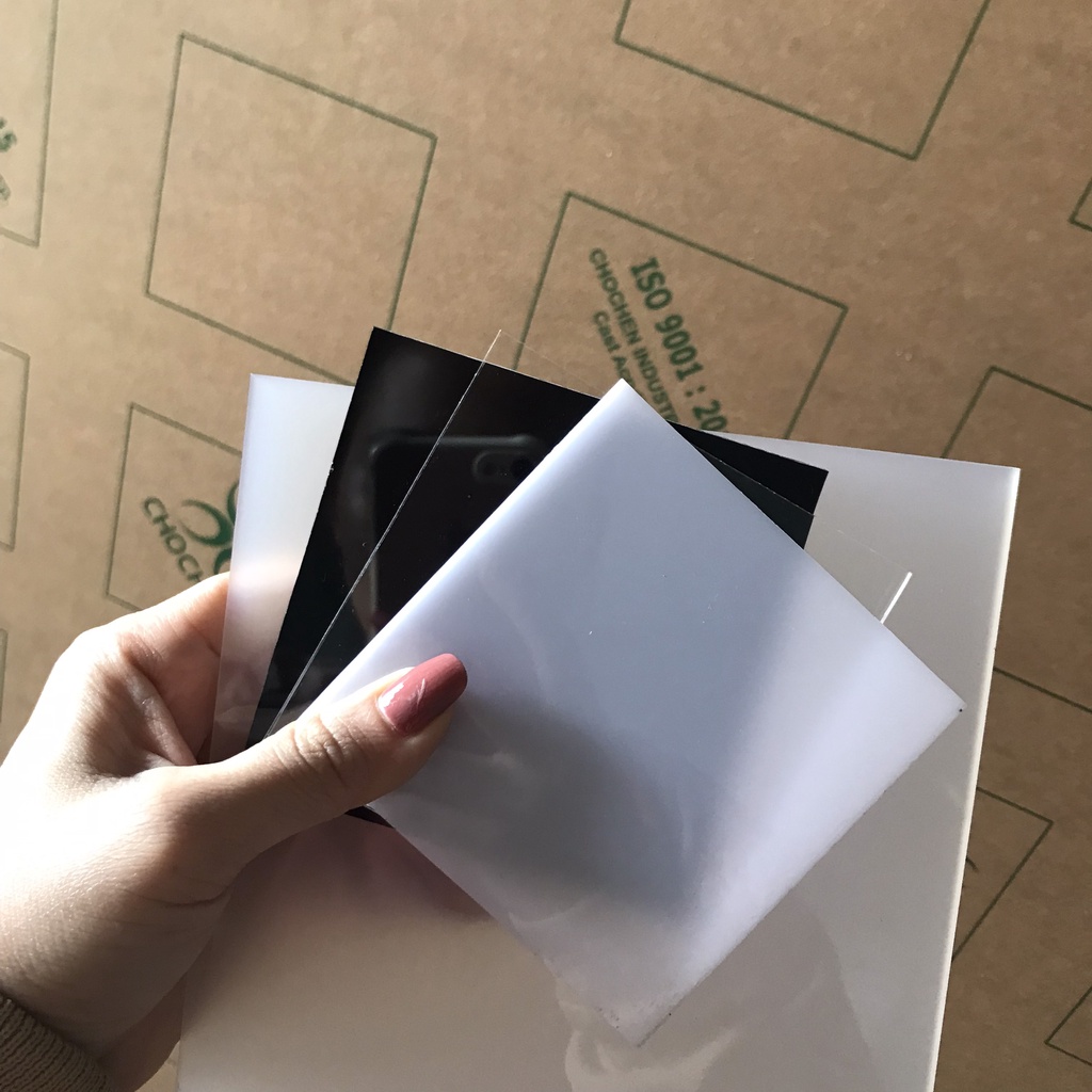 Mica Màu 2mm. Cháo, sữa, đen, vàng. Tấm Nhựa ACrylic Đài Loan Cao cấp, CC, FS. Cam kết đủ li