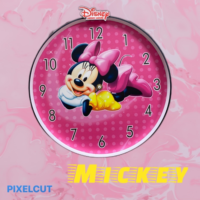 MICKEY HỒNG - Đồng hồ treo tường cho bé gái 30cm