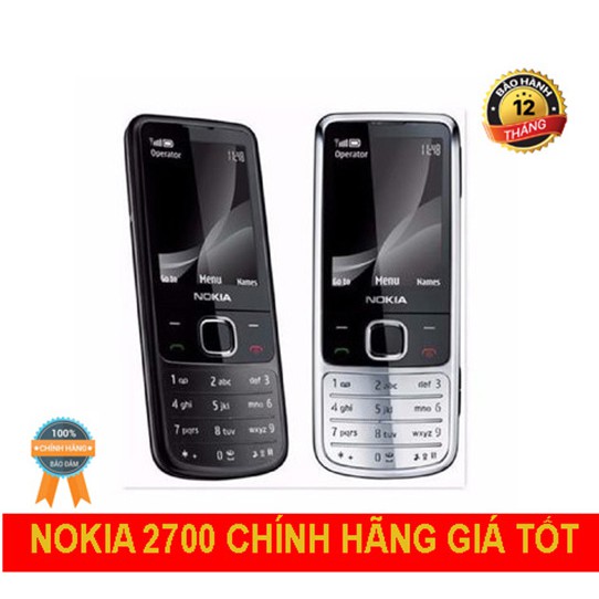 Điện thoại cổ NOKIA 2700 có pin và sạc giá rẻ bảo hành 12 tháng