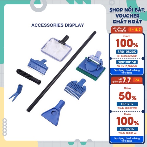 Dụng cụ vệ sinh hồ cá 5 trong 1 (70k/bộ)