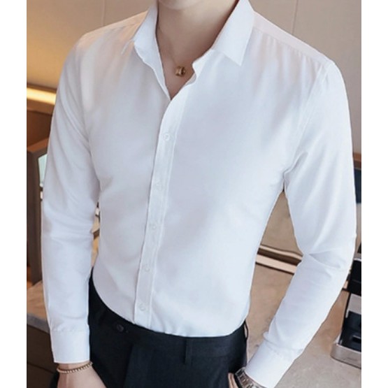 Áo sơ mi nam dài tay màu trắng vải không nhăn rất đẹp | BigBuy360 - bigbuy360.vn