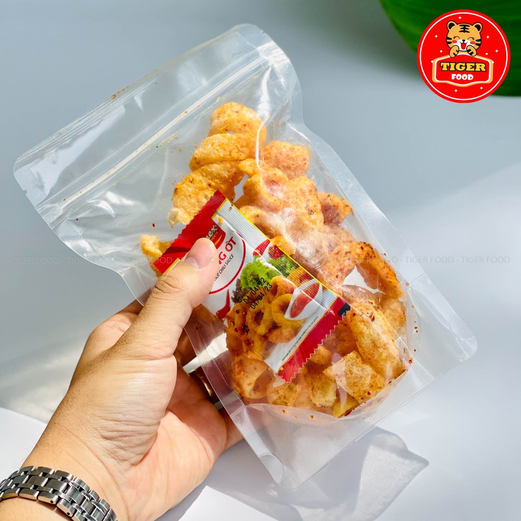 Da heo mắm tỏi GIÒN TAN ĐẬM VỊ TIGER FOOD Ăn vặt da heo chiên giòn tẩm vị đặc sản Sài Gòn