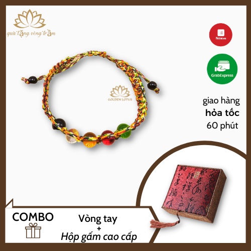 Vòng Tay Bình An Pha Lê Chỉ Ngũ Sắc [ Mua 2 tặng 1 ]