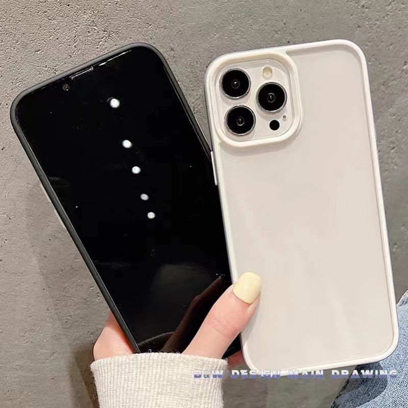 Ốp Điện Thoại Acrylic Cứng Trong Suốt Mặt Nhám Chống Sốc Sang Trọng Cho iPhone 13 12 11 Pro MAX XR X XS MAX 7 8 Plus