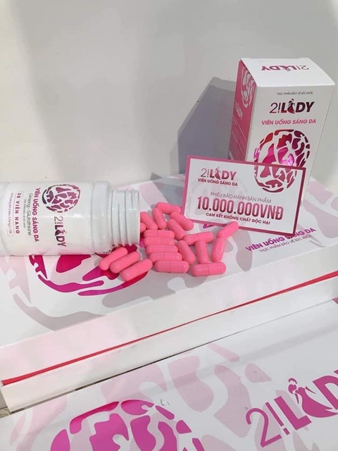 VIÊN UỐNG TRẮNG DA 2LADY MỜ NÁM,TÀN NHANG,NGĂN NGỪA LÃO HOÁ 30v/1 hộp | BigBuy360 - bigbuy360.vn