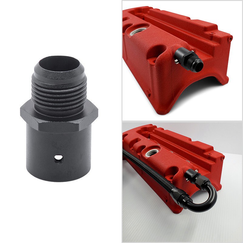 AN10 Cylinder Head Vent Adapter Cylinder Head Vent Connector for K-Swap Honda Civic Acura Rsx Tsx K20 K24 2.0L/2.4L