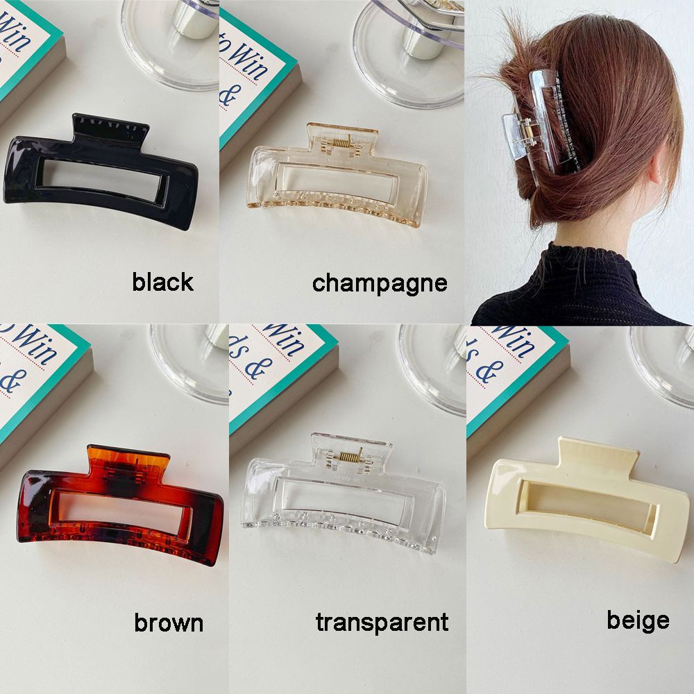 Kẹp tóc càng cua kiểu khoét rỗng bằng acrylic nhiều màu sắc xinh xắn cho nữ