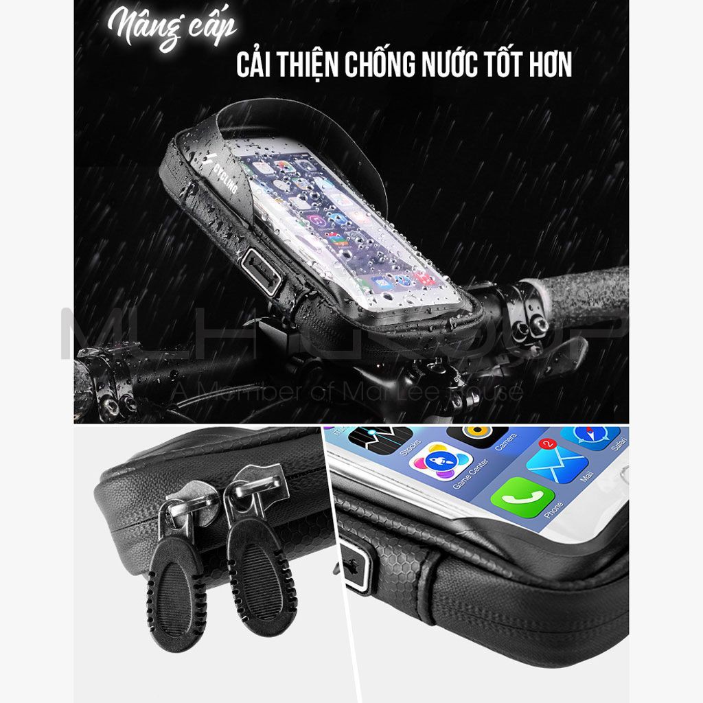 Hộp Giá Đỡ Điện Thoại Xoay 360 Độ Với Màn Hình Cảm Ứng Điện Thoại Siêu Nhạy Chống Nước Chất Liệu Eva Bền Bỉ MLH