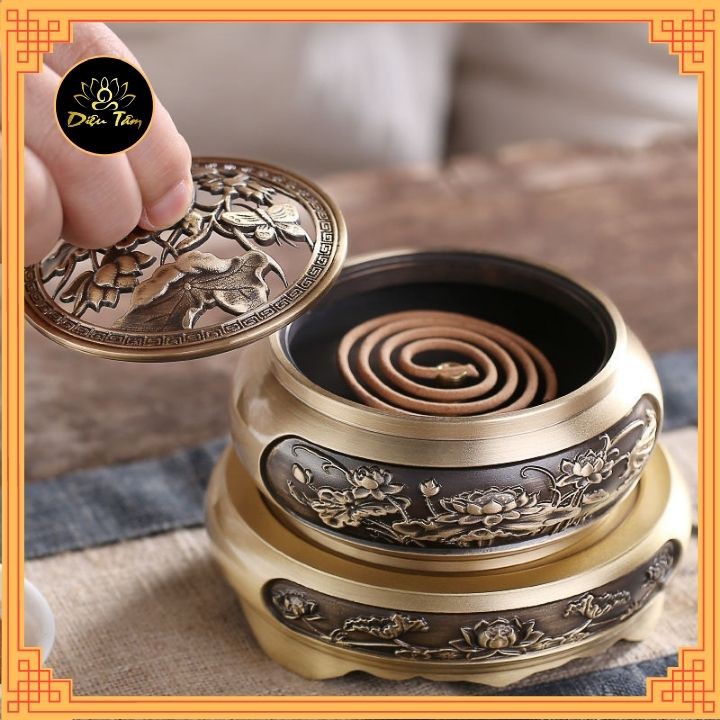 Trầm Hương Lư đốt trầm chất liệu đồng nguyên khối - Đẹp, độc, lạ đáp ứng mọi nhu cầu chơi trầm