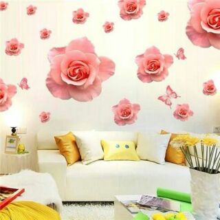 Decal hoa hồng 3d
