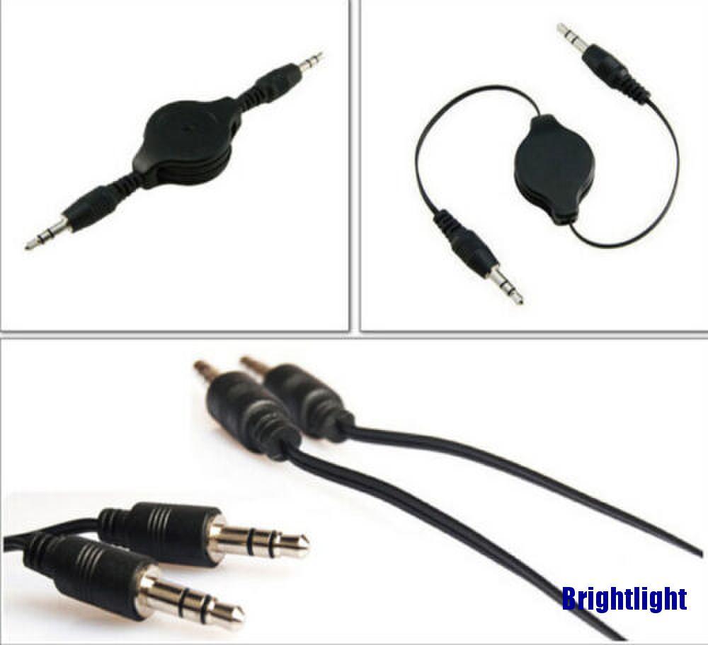 Dây Cáp Âm Thanh Chuyển Đổi Từ Giắc Cắm 3.5mm Sang Cổng Aux Mp3 Có Thể Thu Gọn Tiện Dụng