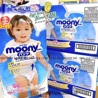 Thanh lý Tã Bỉm Moony Tã Moony xanh Moony trắng Natural nội địa Nhật quần