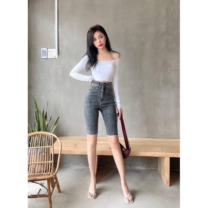 Quần jean ngố form ôm co giãn lưng cao hàng loại 1 ( hình thật kèm video ) | BigBuy360 - bigbuy360.vn