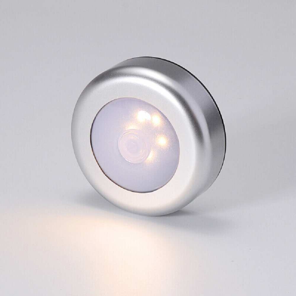 Qipin 6 LED Night Light Cabinet Stair Lamp Wireless Touch Press Home Portable Part