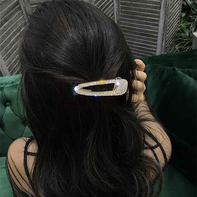 Kẹp tóc đính đá lấp lánh thời trang phong cách Hàn Quốc