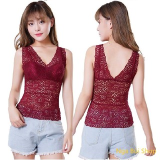 Áo lót nữ -  Áo Lót Bra Dáng Dài Ren Hoa Siêu Đẹp