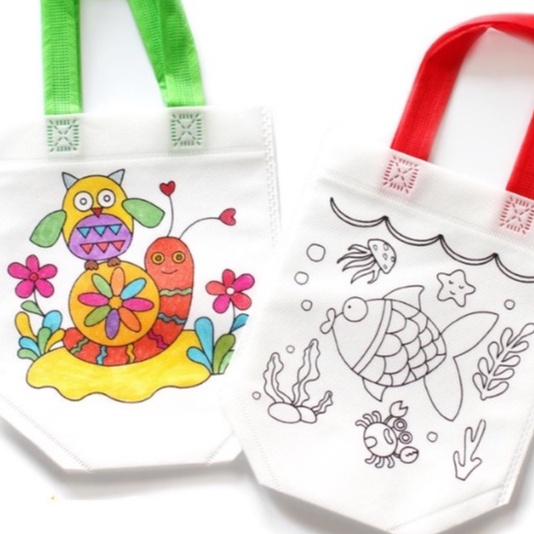 Túi vải handmade cho bé tô màu