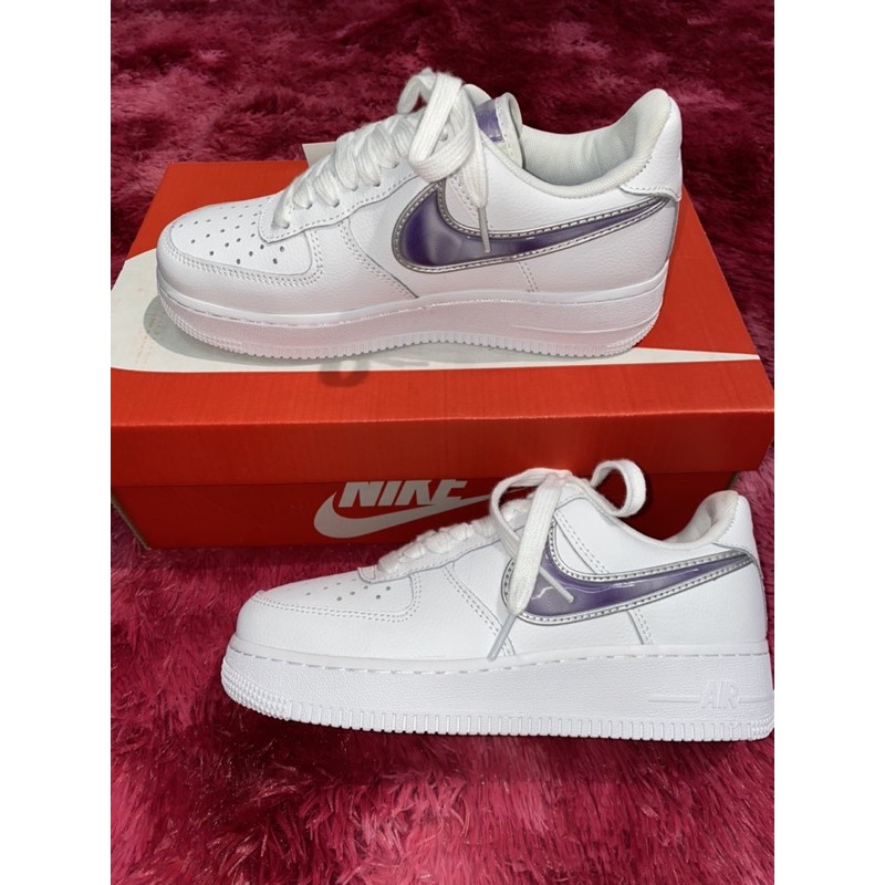 [MẪUHOT] nike air Mẫu Nam Nữ, Màu Trắng Viền Tím đình đám mạng xã hội