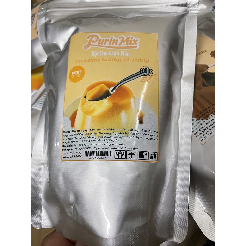 {Bán rẻ nhận 5 sao} 500gr Bột Pudding, Flan các vị siêu ngon, kèm công thức nấu.
