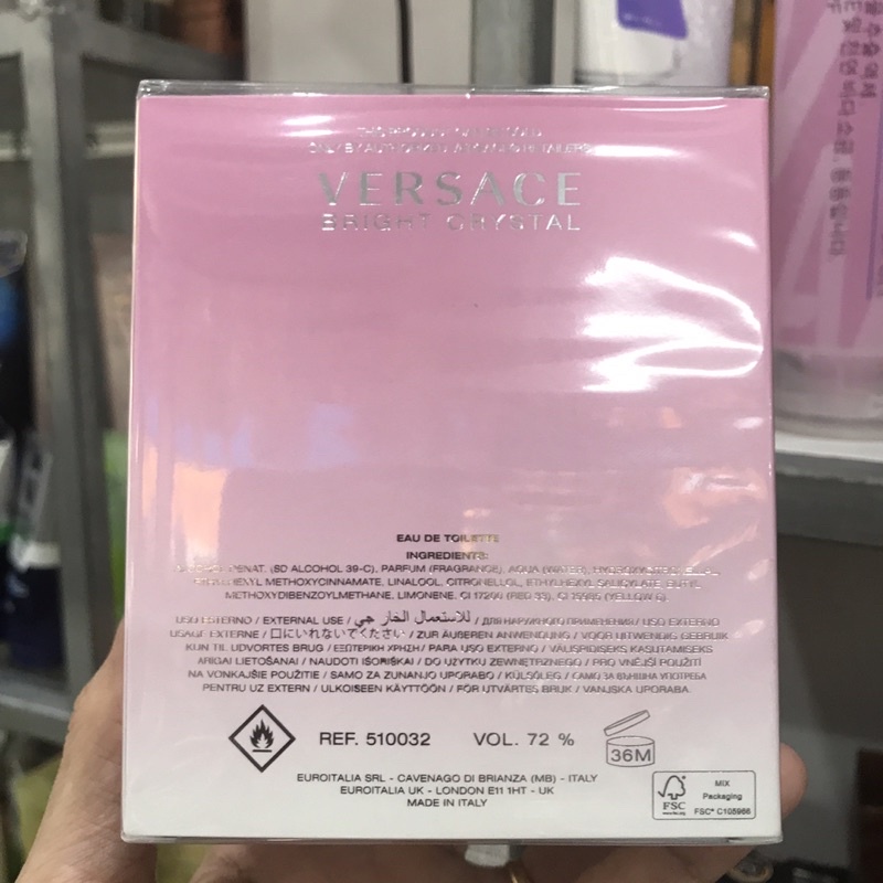 Nước Hoa Nữ Versace Bright Crystal Hồng EDT Fullseal 90ml