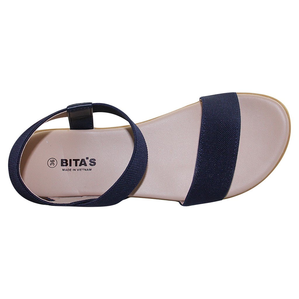 Sandal Bita's nữ SYN.221 (Navy + Rêu + Kem)