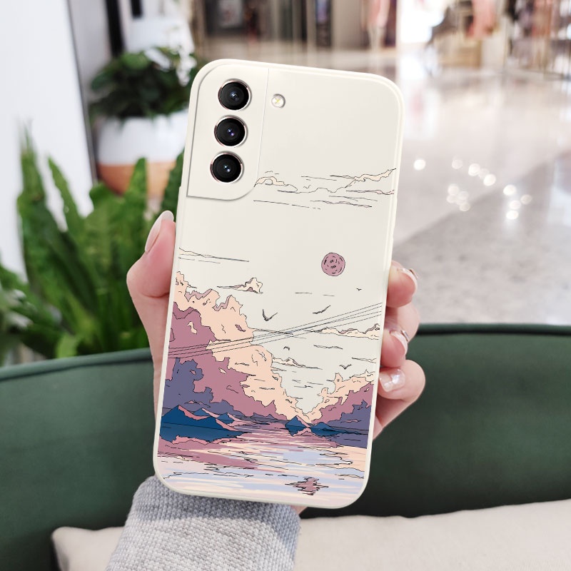 Ốp Điện Thoại Hình Phong Cảnh Anime Cho Samsung Galaxy S21 S20 FE Ultra Plus