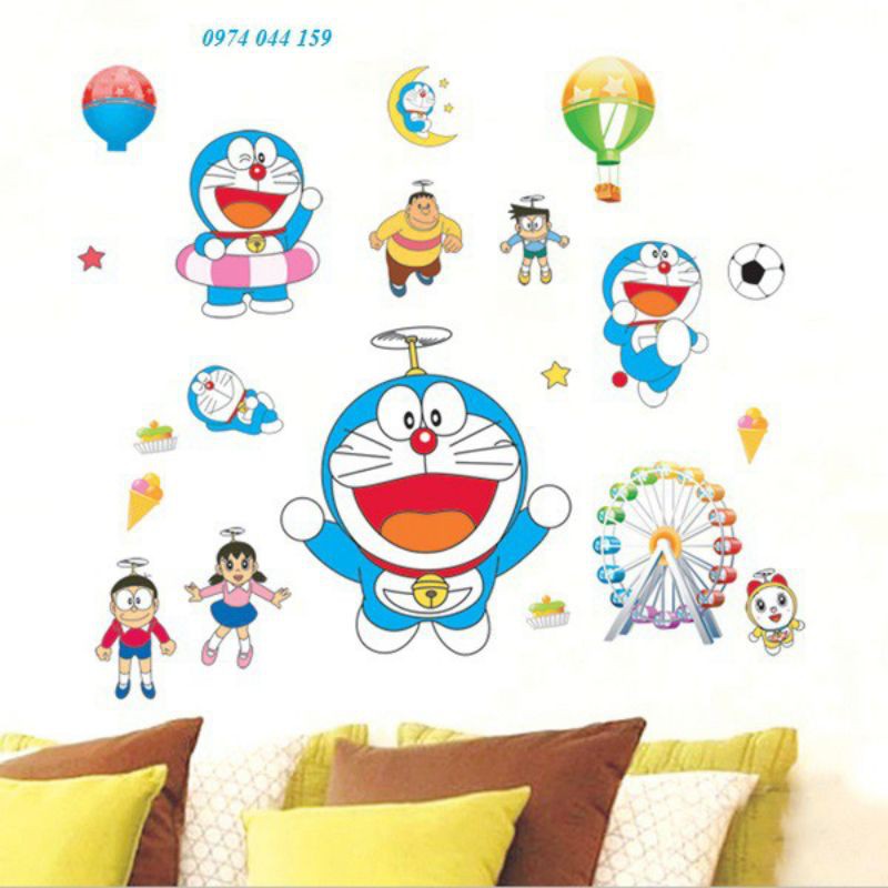 Decal dán tường: Doremon hài hước