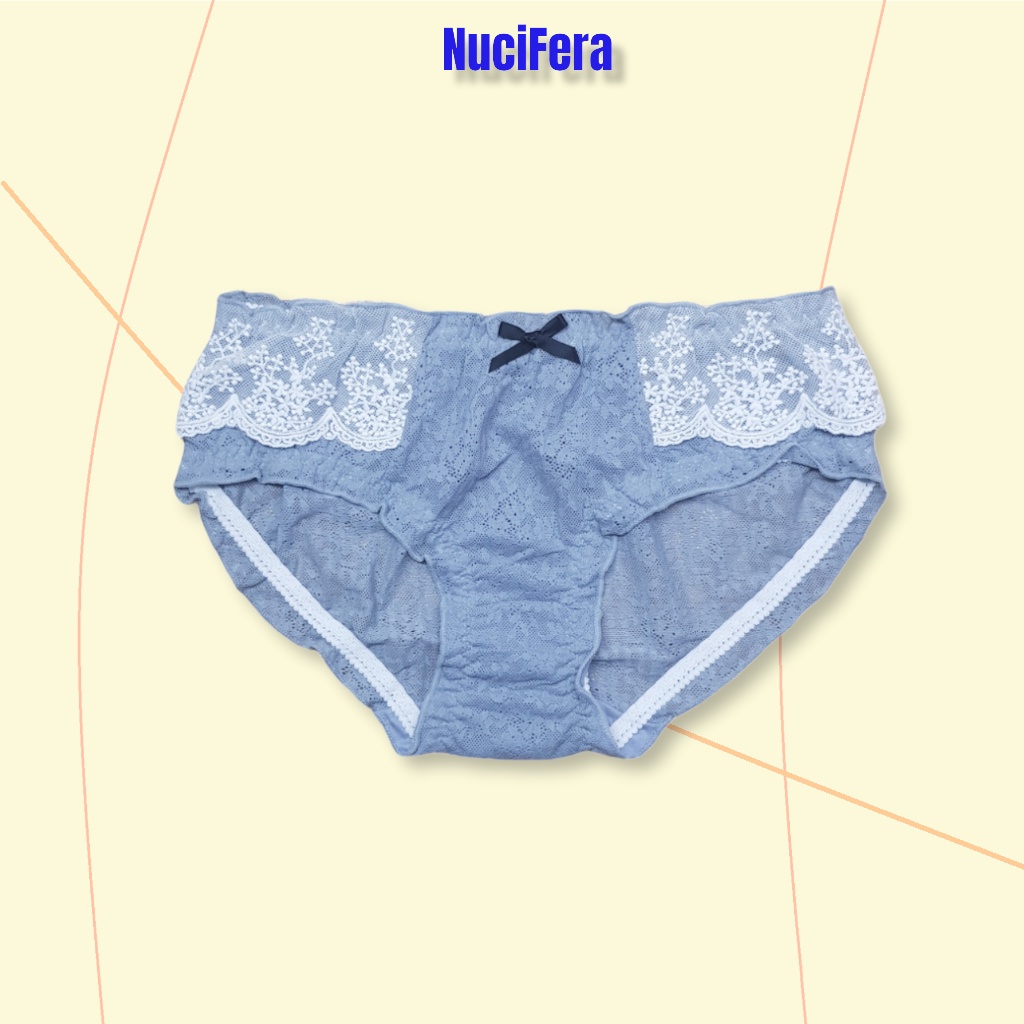 Quần lót ren cotton thông hơi ngọt ngào NuciFera phối họa tiết đẹp_Q203