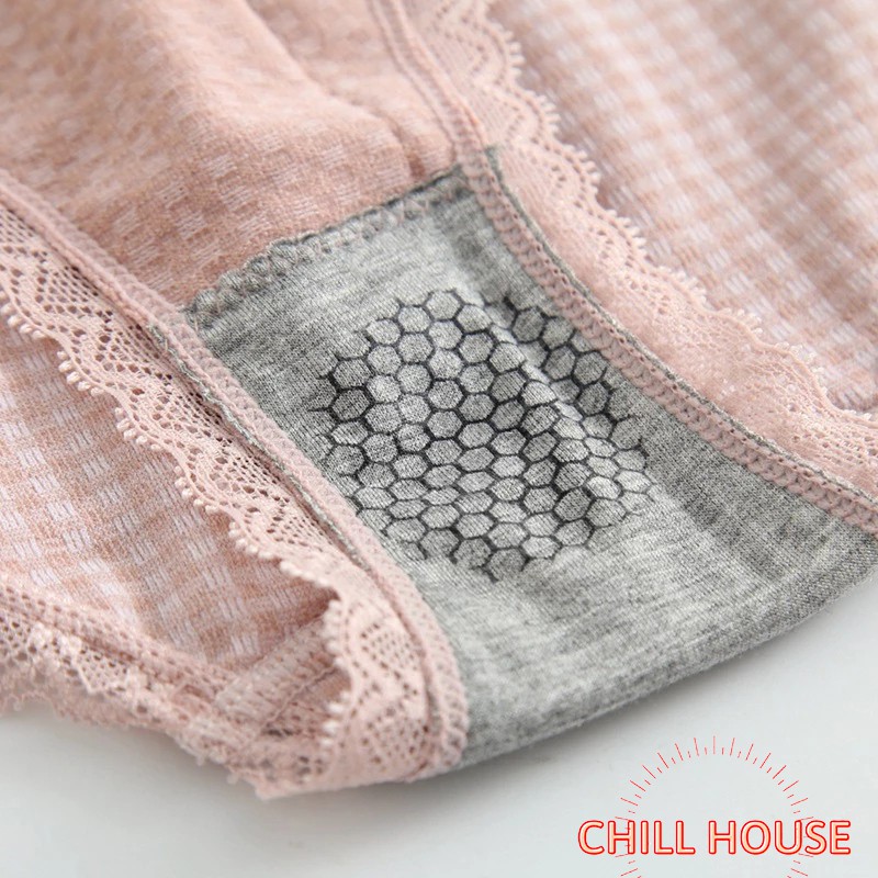 MỚI*ĐƯỢC CHỌN MÀU- Quần lót cotton kẻ nơ 112 kháng khuẩn CHỐNG VIÊM - CHILLHOUSE