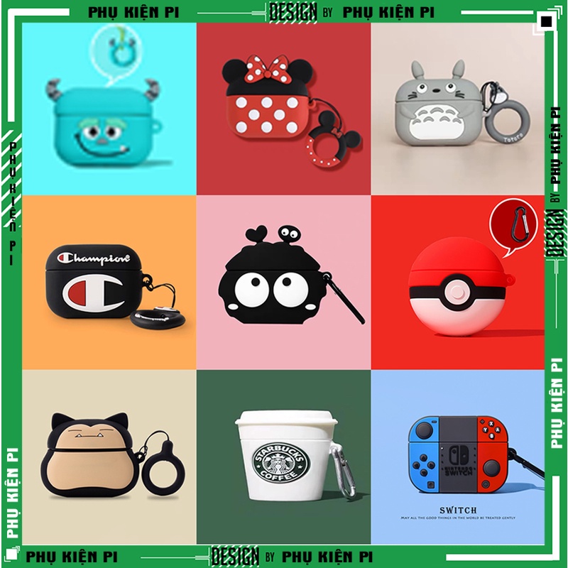 Case Vỏ Bao airpod 3 đồ uống thức ăn nổi tiếng Cực Đẹp Chất Liệu Silicone Dẻo