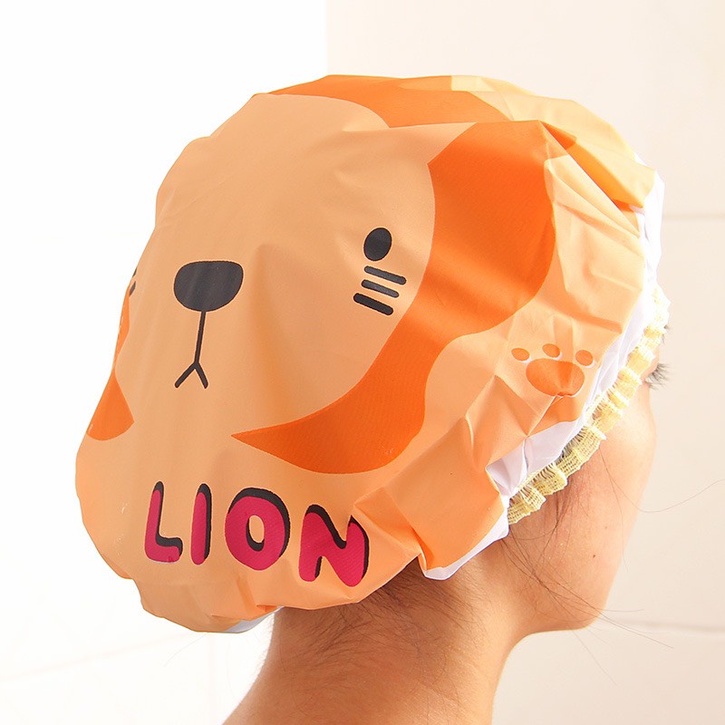 Mũ tắm trùm đầu hoạt hình làm khô tóc siêu dễ thương siêu tiện lợi K68