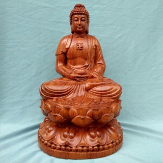 Tượng phật adida gỗ hương đá cao 20cm