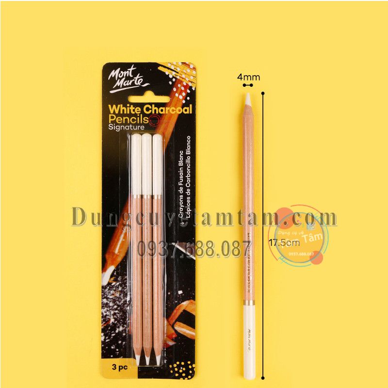 [ TÂM TÂM ]-Chì trắng Mont Marte/ Mont Marte White Charcoal PencilL