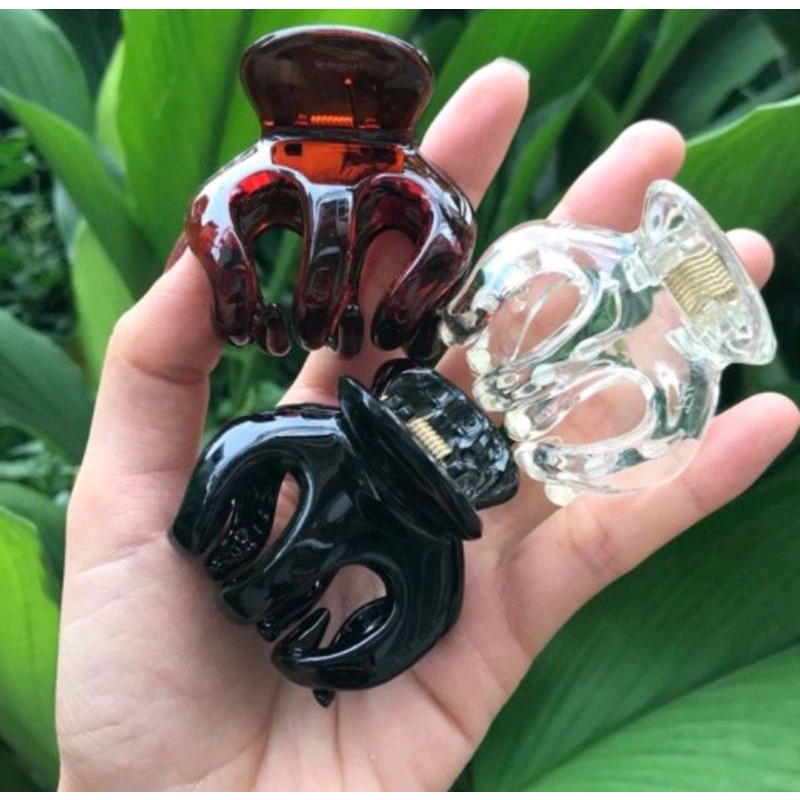 12 Kẹp tóc Càng Cua 5 Răng Thái Lan Nhựa Sáng Siêu Bền