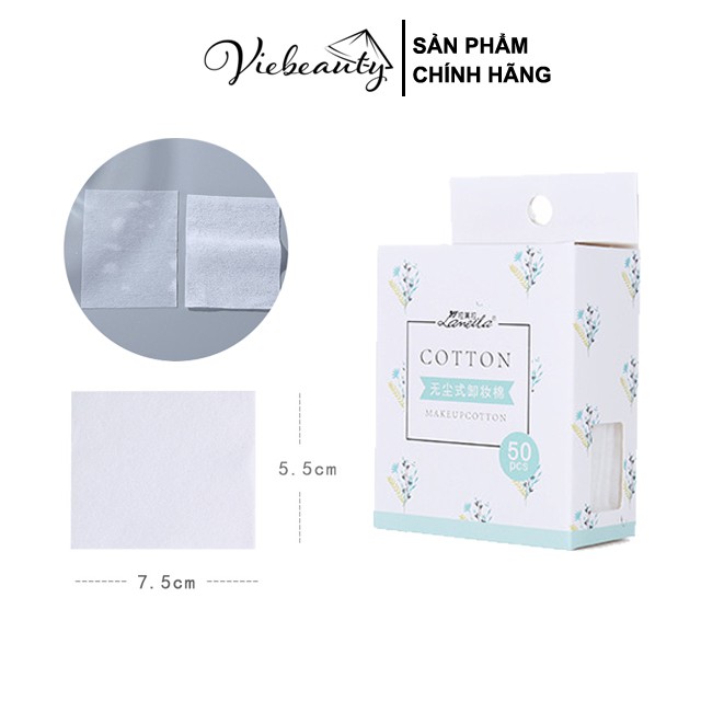 [Loại mỏng] Bông Thấm Toner Hộp 50 Miếng Lameila - Viebeauty