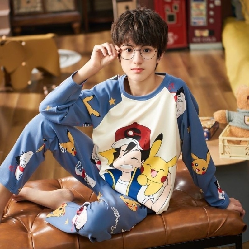 Bộ Đồ Ngủ Dài Tay Thời Trang Xuân Thu Dành Cho Bé Trai