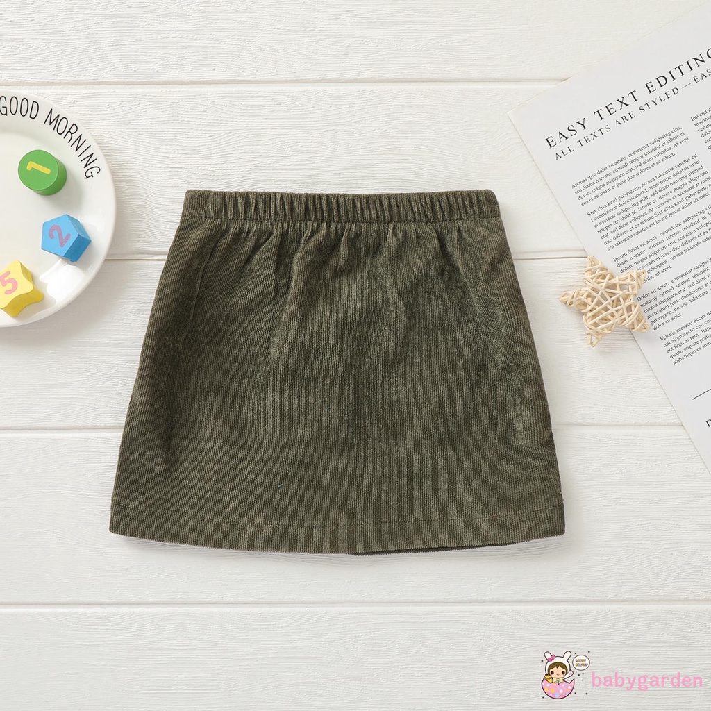 Váy Mini Màu Trơn Thời Trang Cho Bé Gái