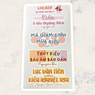 Sticker Văn Học Lớp 9 ( Cả Năm )