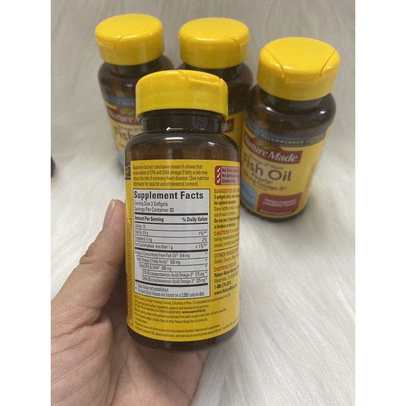 [HÀNG MỸ] Viên dầu cá Nature Made Fish Oil Mini Pearl 90 viên.