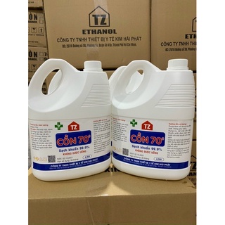 Cồn 70 độ Ethanol Cal 4,5lít xịt khuẩn rửa tay diệt khuẩn