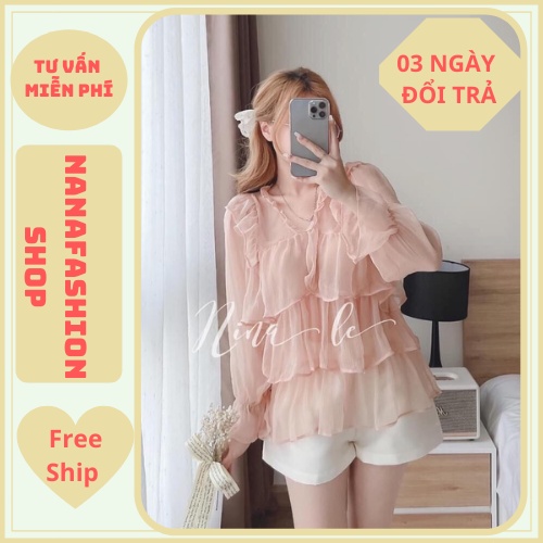 SET ÁO bèo babydoll kèm quần sooc phong cách tiểu thư