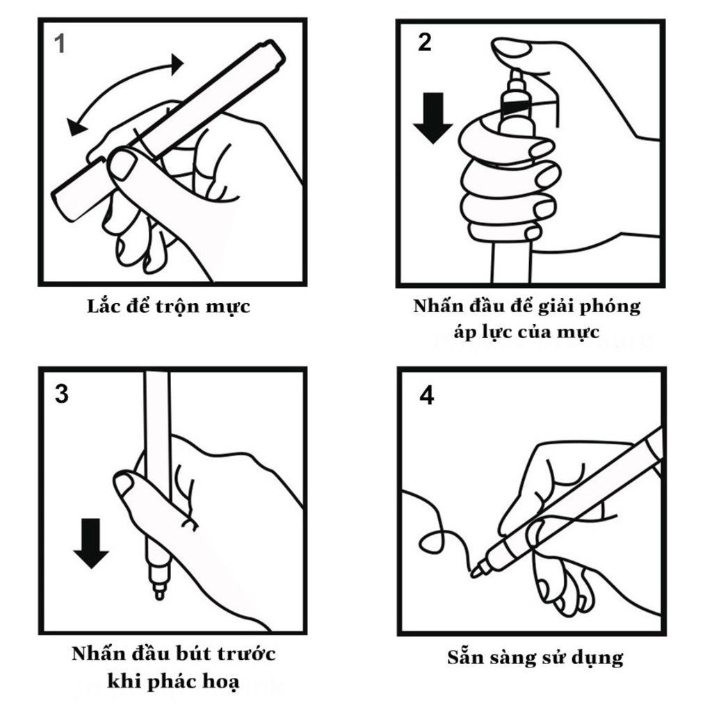 Bút nhũ nét viền chữ nổi bật kim tuyến Marker outline chuyên nghiệp họa mĩ tô màu vẽ Bộ 12 / 24 / 30 màu