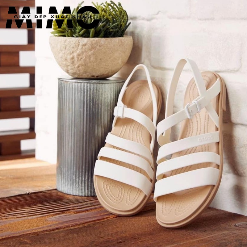 Sandal nữ, dép sandal Tulum màu trắng cao cấp êm mềm nhẹ, thời trang cho nữ