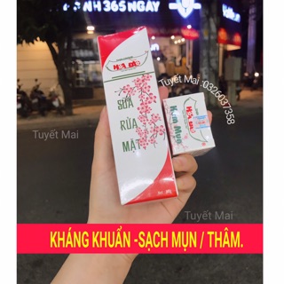 Bộ đôi kem mụn và sữa rữa mặt Hoa Đào ThinGroup