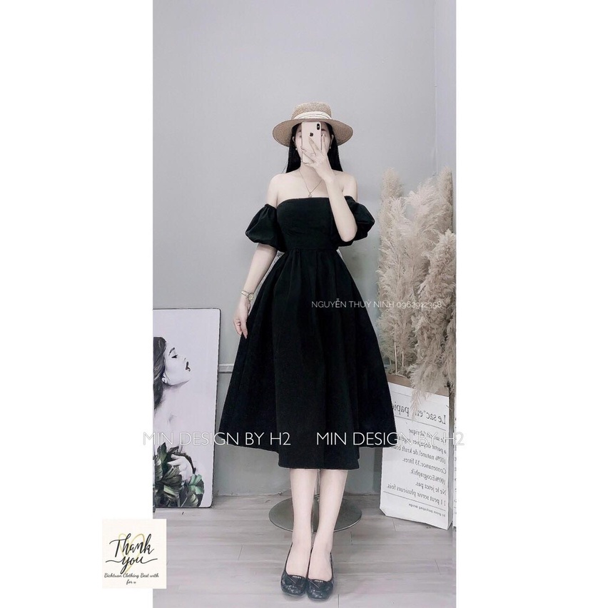Đầm lụa trễ vai xinh xắn  fashionzero - 65222
