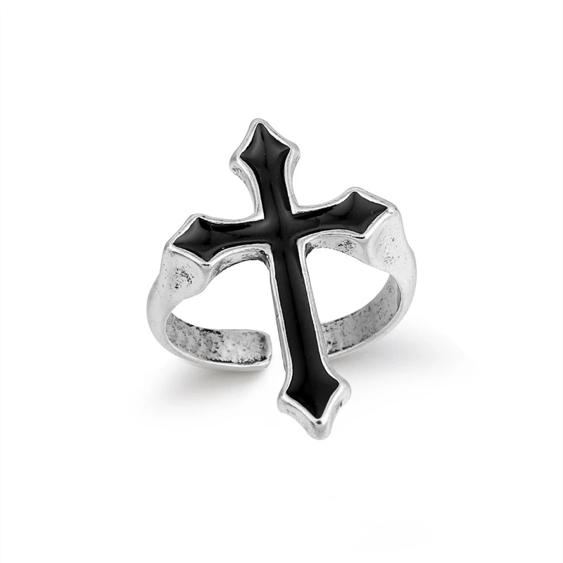 Nhẫn đeo ngón tay kiểu dáng đơn giản gothic cho nam lẫn nữ