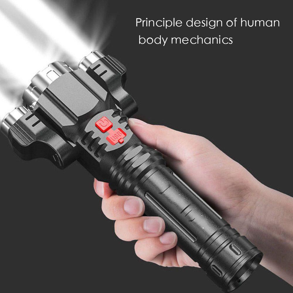 Đèn Pin Bằng ABS Sạc USB Thiết Kế Tiện Lợi Dễ Dùng