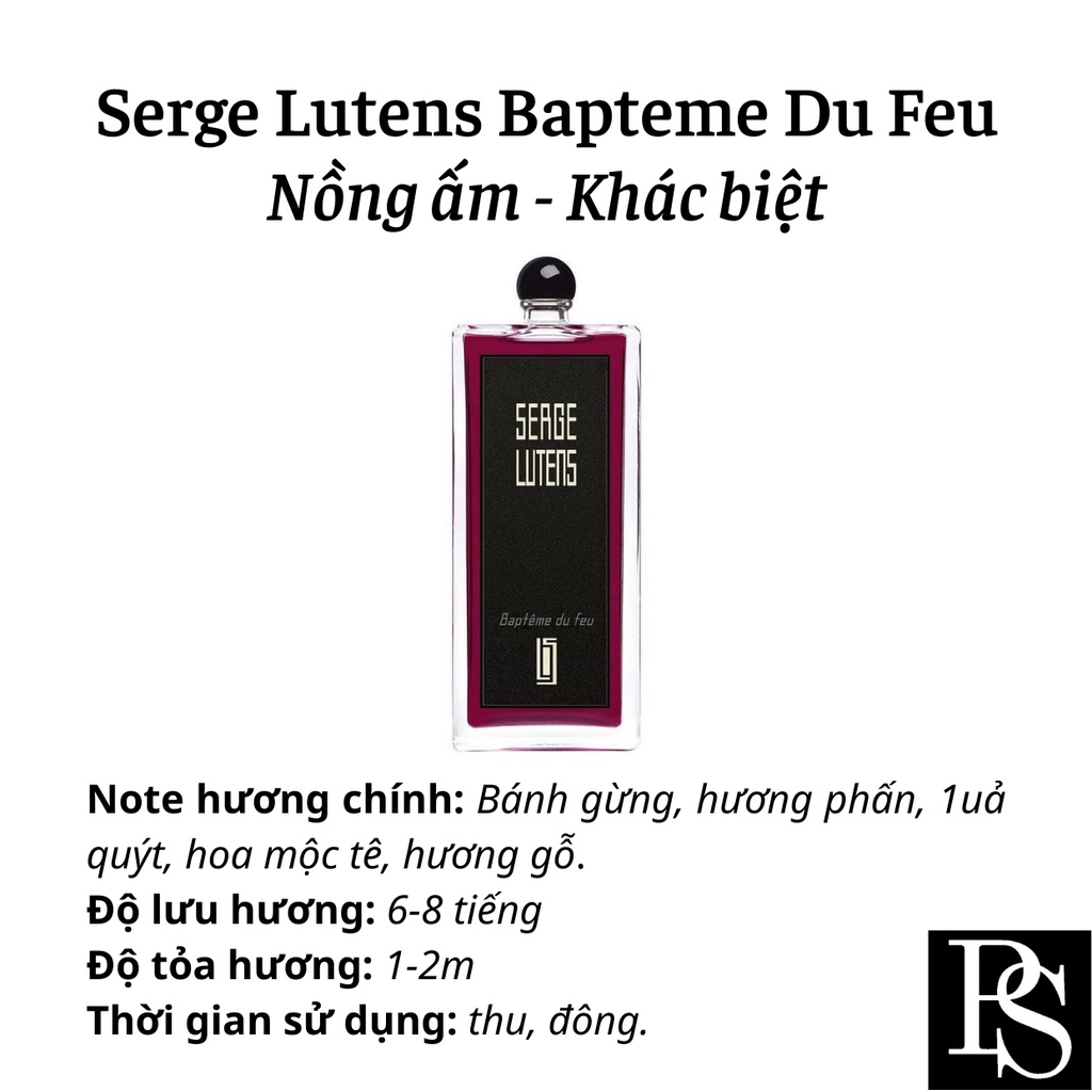Nước hoa Serge Lutens Bapteme du feu